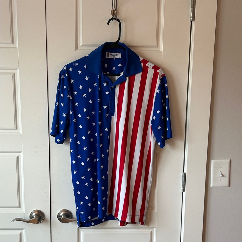 Chubbies American Flag Golf Polo